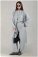Zulays - Linen Kimono Suit Grey