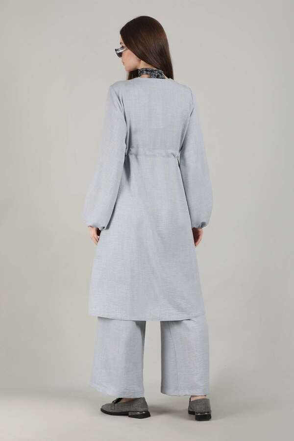 Linen Kimono Suit Grey