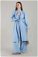 Zulays - Linen Kimono Suit Light Blue