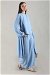 Linen Kimono Suit Light Blue - Thumbnail