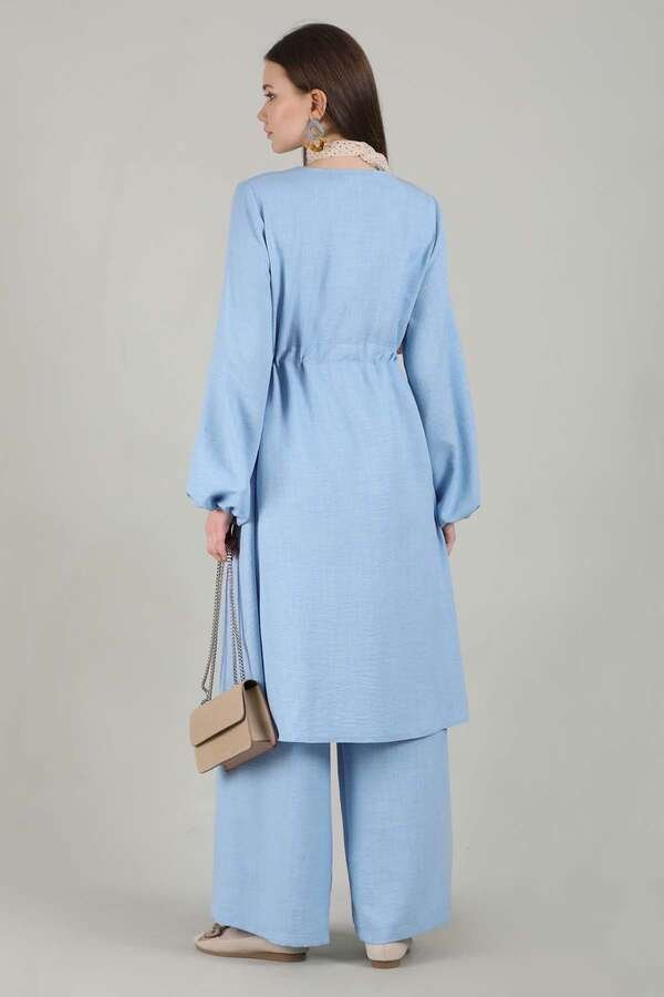 Linen Kimono Suit Light Blue