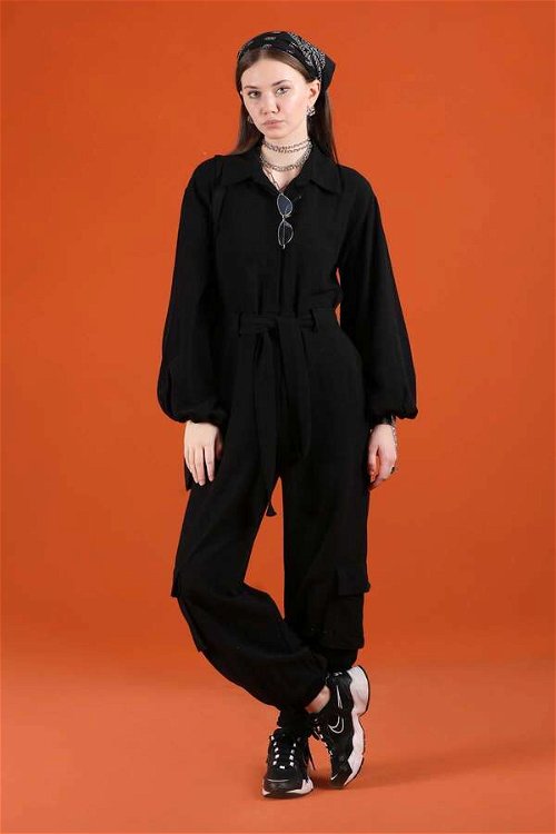 Zulays - Linen Jumpsuit Black