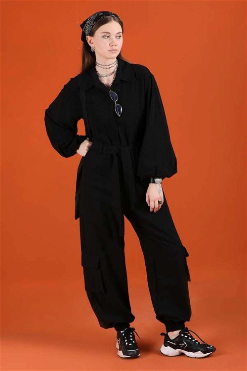 Linen Jumpsuit Black