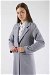 Long Jacket Pants Suit Grey - Thumbnail