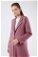 Long Jacket Pants Suit Purple - Thumbnail