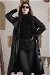 Long Leather Trench Black - Thumbnail