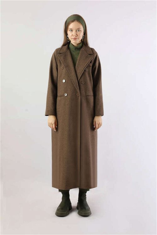 Long Oversize Cachet Coat Brown