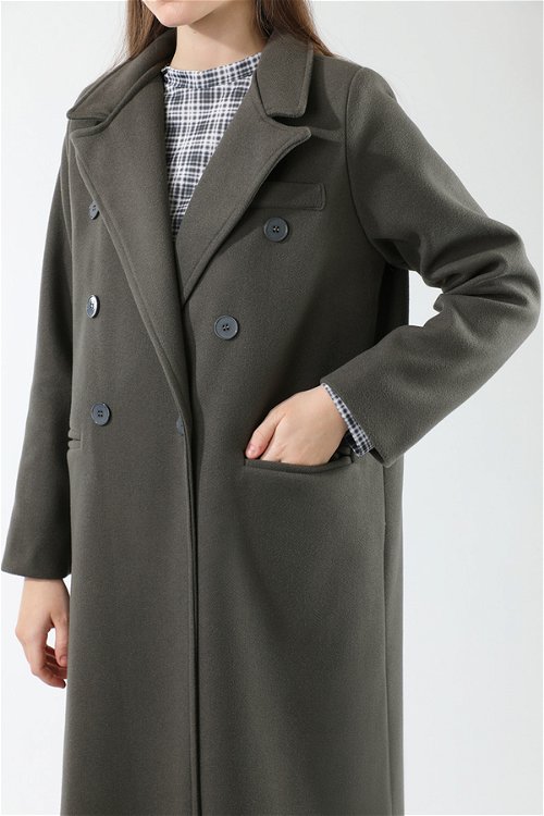 Long Oversize Cachet Coat Dark Grey