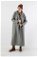 Long Oversize Cachet Coat Grey - Thumbnail