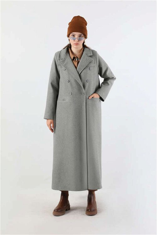 Long Oversize Cachet Coat Grey