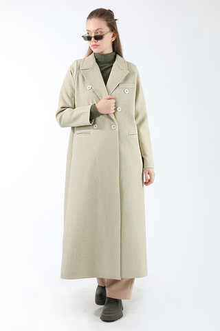 Zulays - Long Oversize Cachet Coat Stone