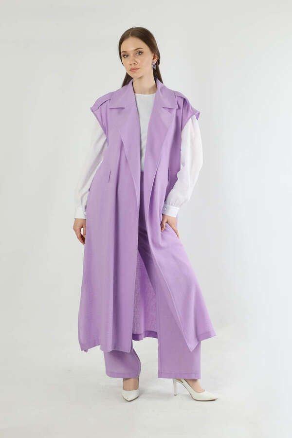 Long Vest Triple Suit Lilac