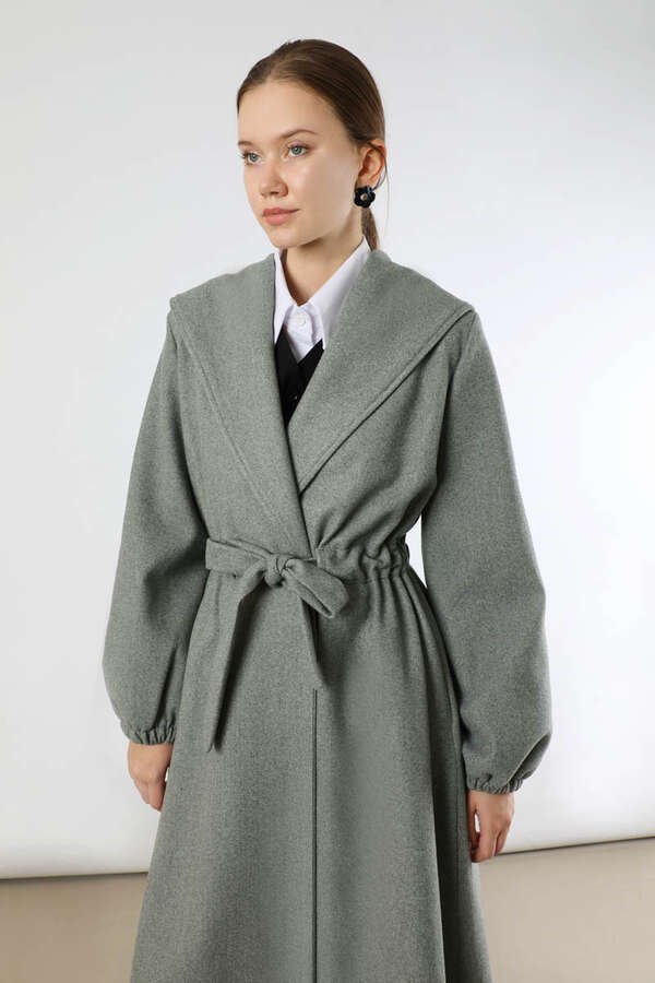 Maria Long Cachet Coat Grey