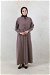 Medine İpeği Elbise Gül Kurusu - Thumbnail