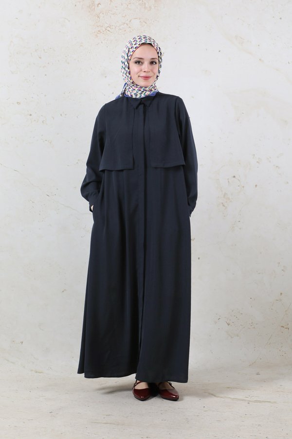 Zulays - Medine İpeği Elbise Lacivert