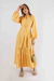 Nare Kuşaklı Elbise Sarı - Thumbnail