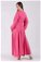 Nervür Detaylı Kloş Elbise Fuşya - Thumbnail
