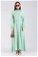 Nervür Detaylı Kloş Elbise Mint - Thumbnail