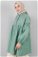 Front Robe Lace Shirt Crepe Green - Thumbnail