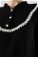 Dantel Biyeli Elbise Siyah Beyaz - Thumbnail