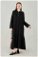 Dantel Biyeli Elbise Siyah - Thumbnail