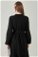 Dantel Biyeli Elbise Siyah - Thumbnail
