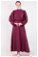 Zulays - Ottoman Patterned Skirt Set Plum