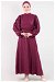 Ottoman Patterned Skirt Set Plum - Thumbnail