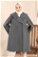 Oversize Cachet Coat Dark Grey - Thumbnail