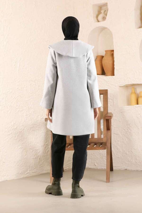Oversize Cachet Coat Light Grey
