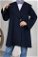 Oversize Cachet Coat Navy Blue - Thumbnail