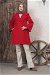 Oversize Cachet Coat Red - Thumbnail