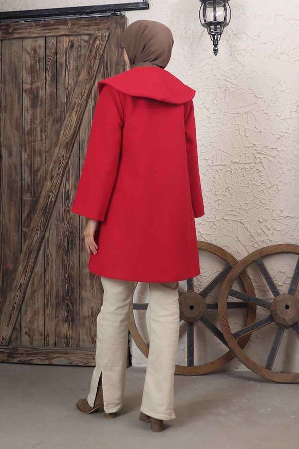 Oversize Cachet Coat Red