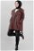 Oversize Leather Jacket Burgundy - Thumbnail