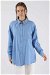 Oversize Muslin Shirt Baby Blue - Thumbnail