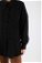 Oversize Muslin Shirt Black - Thumbnail