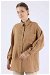 Oversize Muslin Shirt Camel - Thumbnail