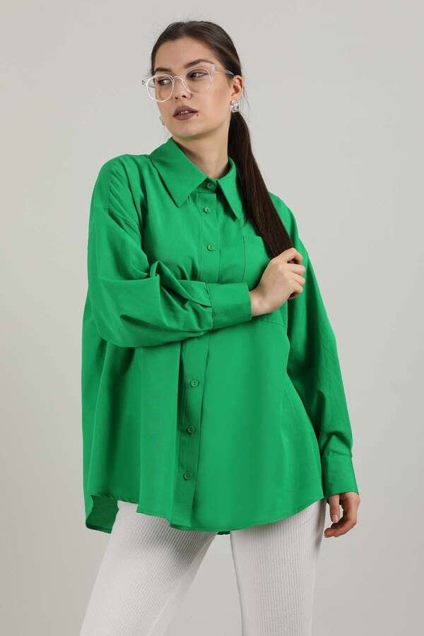 Oversize Pocket Shirt Green