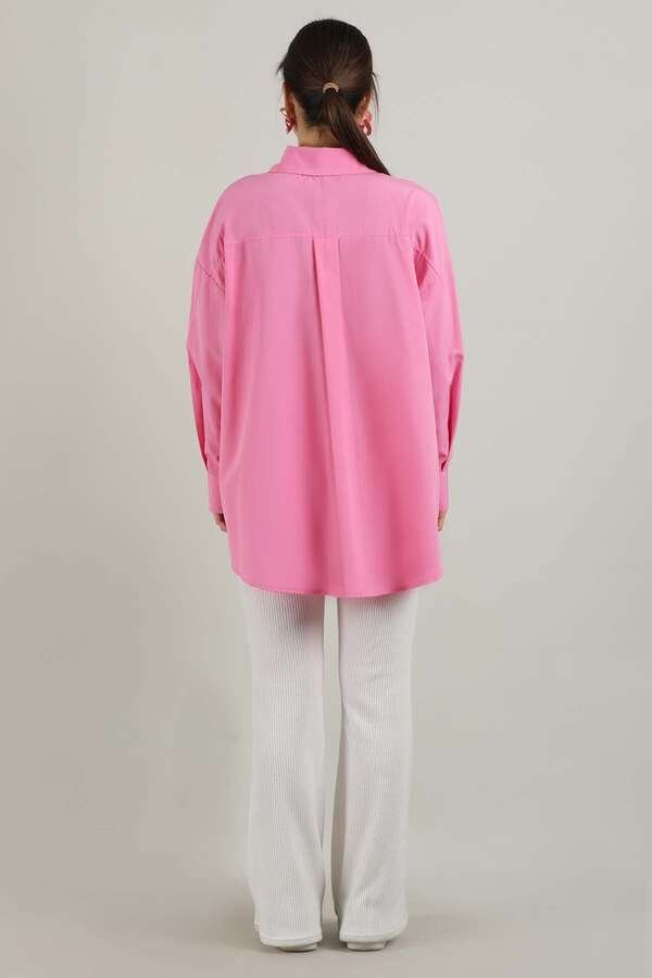 Oversize Pocket Shirt Pink