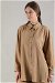 Oversize Shirt Suit Camel - Thumbnail