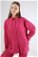 Oversize Shirt Suit Fuchsia - Thumbnail
