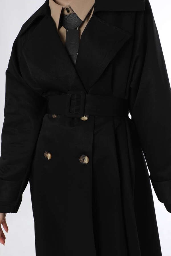 Oversize Trench Coat Black