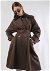 Oversize Trench Coat Brown - Thumbnail