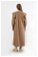Oversize Üç İplik Elbise Bej - Thumbnail