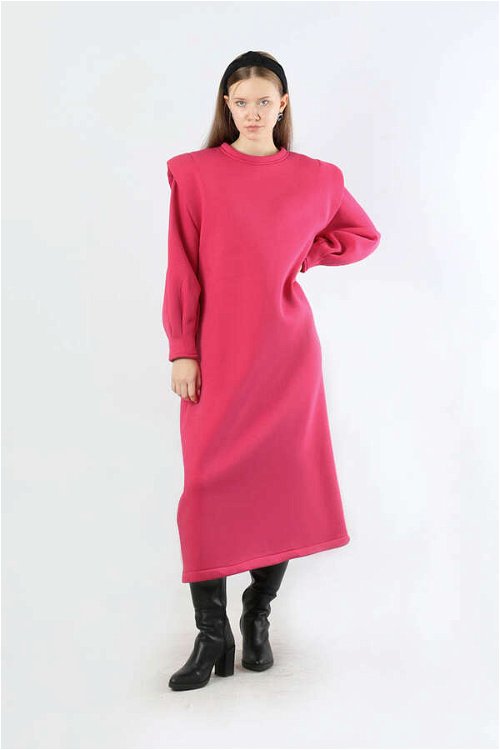 Zulays - Oversize Üç İplik Elbise Pembe