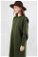 Oversize Three Thread Dress Khaki - Thumbnail