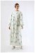 Pattern Embroidered Dress Green - Thumbnail