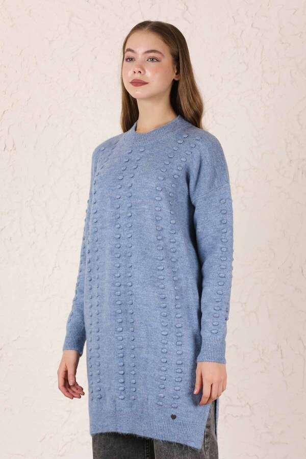 Patterned Sweater İndigo