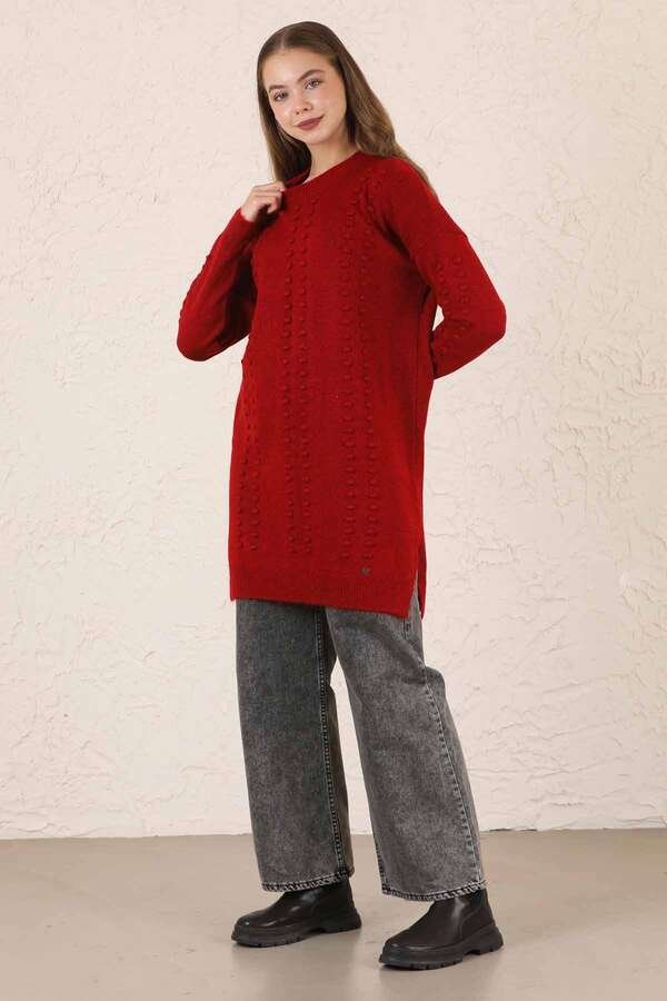Patterned Sweater Red