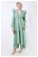 Pearl Embroidered Abaya Suit Water Green - Thumbnail